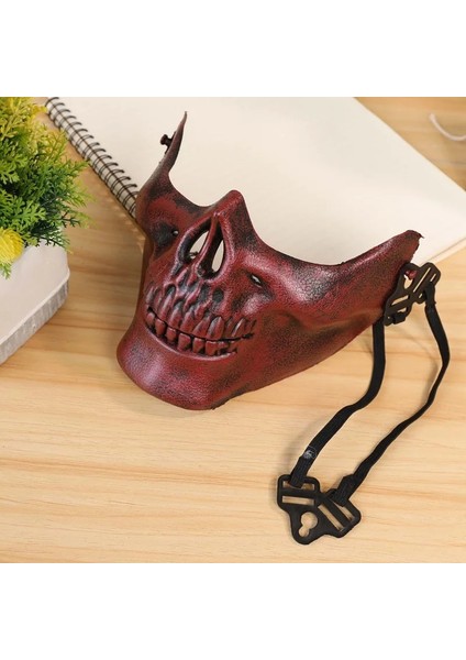 Be Cadılar Bayramı Maskesi Hareketli Çene Tam Kafa Kafatası Maskesi Cadılar Bayramı Dekorasyon Korku Korkunç Maske Cosplay Parti Dekoru (Yurt Dışından) modelleri