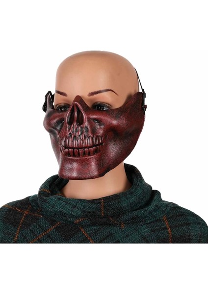 Be Cadılar Bayramı Maskesi Hareketli Çene Tam Kafa Kafatası Maskesi Cadılar Bayramı Dekorasyon Korku Korkunç Maske Cosplay Parti Dekoru (Yurt Dışından) indirimleri