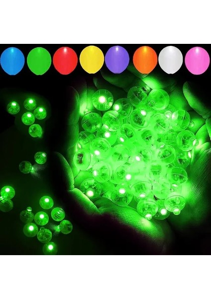Yeşil 50 Adet 50 Adet LED Balon Işıkları Çok Renkli LED Işık Mini Yuvarlak Top Lamba Kağıt Fener Balon Için Kapalı Açık Parti Doğum Günü Deco (Yurt Dışından)