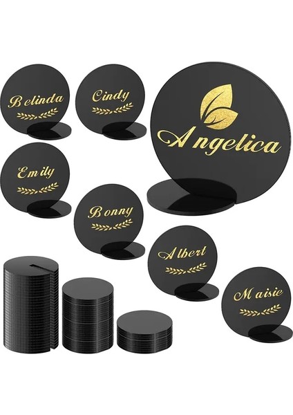 10 Adet 10 Adet Şeffaf Akrilik Boş Diy Yuvarlak Masa Numarası Burcu Yer Kartı Düğün Konuk Adı Kartı Düğün Ziyafet Yer Kartı (Yurt Dışından)
