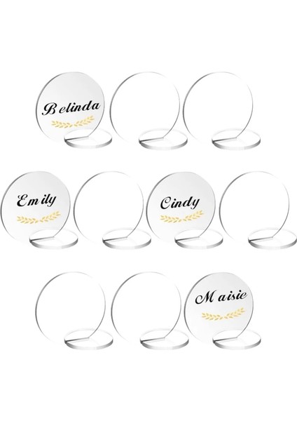 10 Adet 10 Adet Şeffaf Akrilik Boş Diy Yuvarlak Masa Numarası Burcu Yer Kartı Düğün Konuk Adı Kartı Düğün Ziyafet Yer Kartı (Yurt Dışından) modelleri
