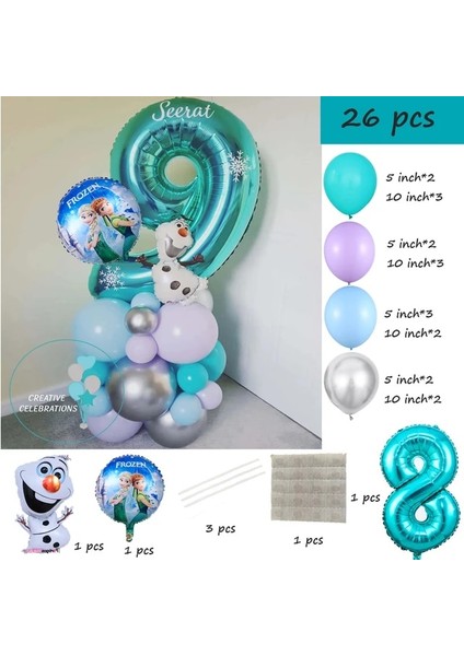 Olaf 8 10 Adet Disney Minnie Mickey Mouse Şişme Alüminyum Balon Erkek ve Kız Bebek Duş Çocuk Doğum Günü Partisi Etkinlikleri Dıy Dekor (Yurt Dışından)