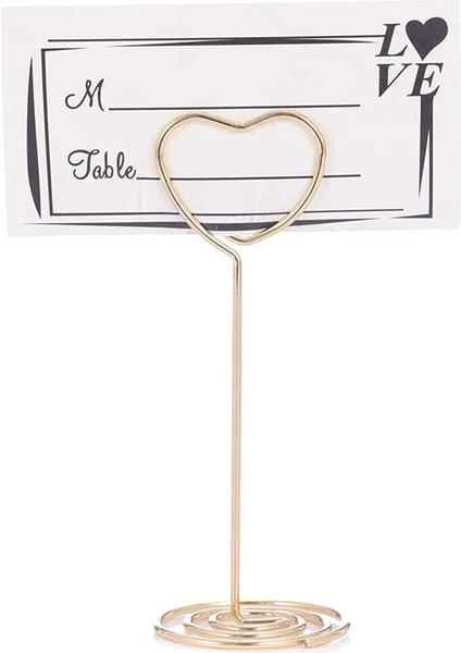 Rose GOLD-10PCS 10/20PCS Masa Fotoğraf Tutucular Kalp Şekli Numarası Isim Kartı Yer Kağıt Menü Klipleri Düğün Doğum Günü Partisi Malzemeleri Ev Dekor Için (Yurt Dışından) fiyatları