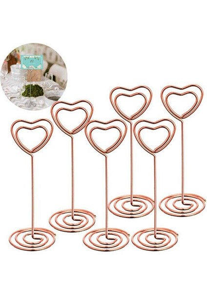 Rose GOLD-10PCS 10/20PCS Masa Fotoğraf Tutucular Kalp Şekli Numarası Isim Kartı Yer Kağıt Menü Klipleri Düğün Doğum Günü Partisi Malzemeleri Ev Dekor Için (Yurt Dışından) fırsatları