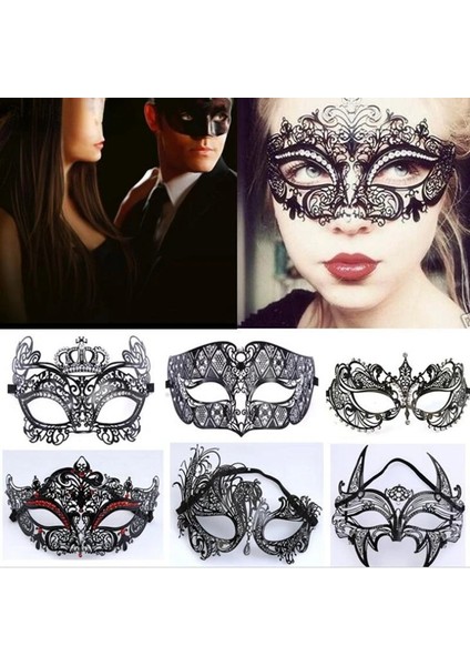 Resim Color7 Erkek Kadın Phantom Altın Kafatası Venedik Metal Kostüm Masquerade Parti Maskesi Lazer Kesim Cadılar Bayramı Balo Cosplay Düğün Topu Maskeleri (Yurt Dışından) fiyatları