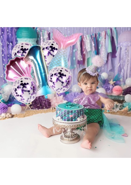 Stil 8 32 Inç Küçük Denizkızı Parti Balonları Numarası Folyo Balon Düğün 1. Doğum Günü Partisi Dekorasyon Çocuklar Bebek Duş Helyum Globos (Yurt Dışından) fırsatları