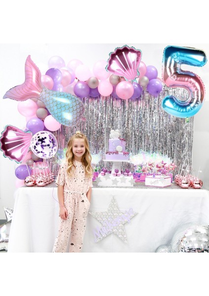 Stil 8 32 Inç Küçük Denizkızı Parti Balonları Numarası Folyo Balon Düğün 1. Doğum Günü Partisi Dekorasyon Çocuklar Bebek Duş Helyum Globos (Yurt Dışından) indirimleri
