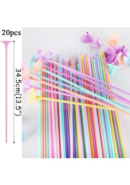 20 Adet Sopalarla Doğum Günü Partisi Balonlar Standı Balon Tutucu Sütun Plastik Balon Sopa Düğün Bebek Duş Globos Doğum Günü Partisi Süslemeleri (Yurt Dışından)