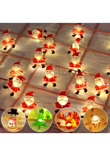 LED Işık Dize 12 Noel Baba Kardan Adam Elk Çelenk Noel Ağacı Dize Işıklar Noel Süslemeleri 2022 Ev Noel Süsleri Navidad Yeni Yıl Için (Yurt Dışından)