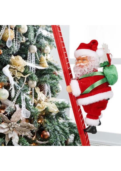 Kırmızı Noel Baba Elektrikli Tırmanma Merdiveni Asılı Dekorasyon Noel Ağacı Komik Süsler Yeni Yıl 2022 Çocuklar Hediyeler Noel Dekor (Yurt Dışından) modelleri