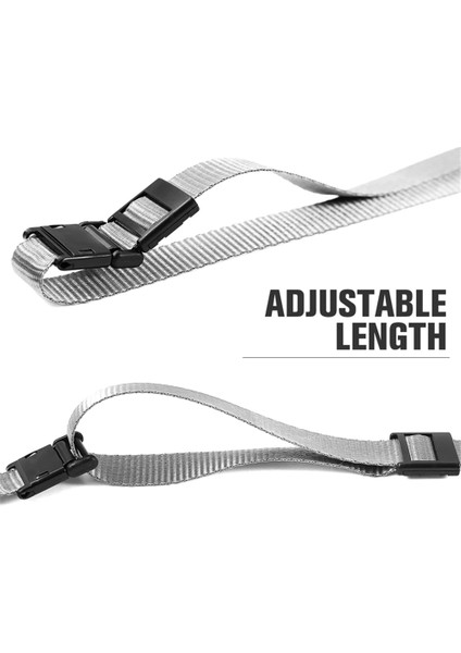 6851S Gri 7635 Alüminyum Dikey Kimlik Ayarlanabilir Kordon/kayış Kart Adı Etiketi Rozet Tutucu (Yurt Dışından) fırsatları