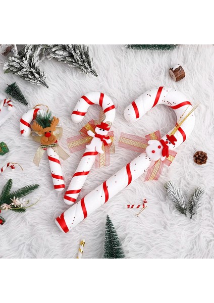 17 Çok Boyutlu Kırmızı ve Beyaz Noel Şekerleri Noel Topları Noel Ağacı Kolye Aile Noel Dekorasyon Yeni Yıl Hediyeleri (Yurt Dışından) indirimleri