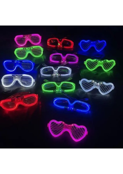 Karışık Neon 8 Adet 8/15/30/50 Adet Karanlıkta Parlayan LED Gözlük Parti Iyilik Light Up Güneş Gözlüğü Neon Glow Gözlük Çocuklar Yetişkinler Için Parti Malzemeleri (Yurt Dışından)