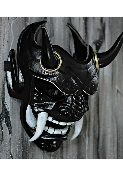 Gri Korkunç Canavar Cadılar Bayramı Cosplay Maske Hannya Şeytan Oni Samurai Noh Kabuki Prajna Şeytan Maskeleri (Yurt Dışından) fiyatları