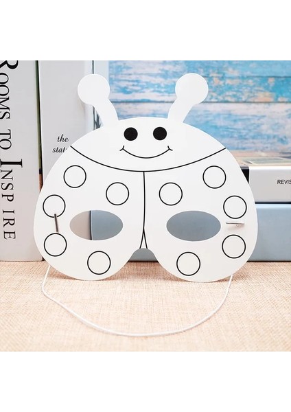 Uğur Böceği 20 Adet Dıy Boş Graffiti Kağıt Çizim Maskeleri Çocuk Çocuk Hayvan Renk Doğum Günü Favor Cosplay Parti Paskalya Düğün (Yurt Dışından)