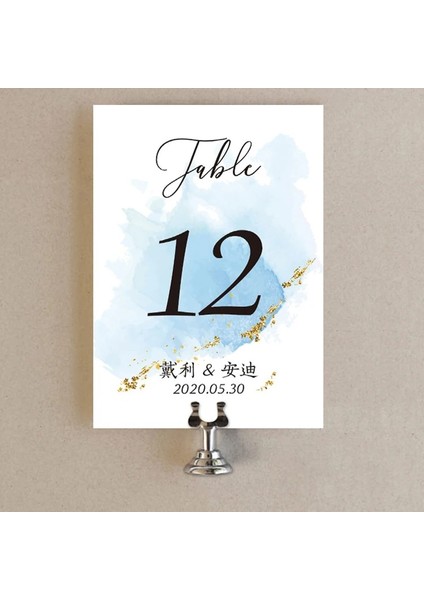 Standsız F Ince Kağıt 1 Tarafı Kişiselleştirilmiş Pembe Mavi Yeşil Tema Düğün Kartı Resepsiyon Akşam Yemeği Parti Misafirleri Koltuk Rehberi Masa Kartı Numarası 1-10 Masa Kartları (Yurt Dışından) fiyatları