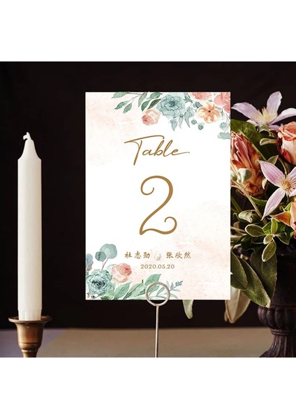 Standsız F Ince Kağıt 1 Tarafı Kişiselleştirilmiş Pembe Mavi Yeşil Tema Düğün Kartı Resepsiyon Akşam Yemeği Parti Misafirleri Koltuk Rehberi Masa Kartı Numarası 1-10 Masa Kartları (Yurt Dışından) modelleri