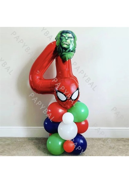 Kırmızı 1 Takım Marvel Örümcek Adam Demir Adam Folyo Balon Seti 32 Inç Doğum Günü Numarası Balonlar Doğum Günü Partisi Dekor Malzemeleri Çocuk Hediyeleri (Yurt Dışından) fırsatları