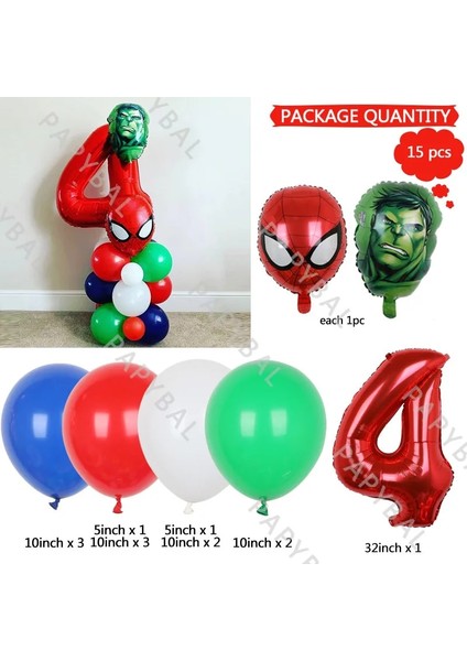 Kırmızı 1 Takım Marvel Örümcek Adam Demir Adam Folyo Balon Seti 32 Inç Doğum Günü Numarası Balonlar Doğum Günü Partisi Dekor Malzemeleri Çocuk Hediyeleri (Yurt Dışından) indirimleri