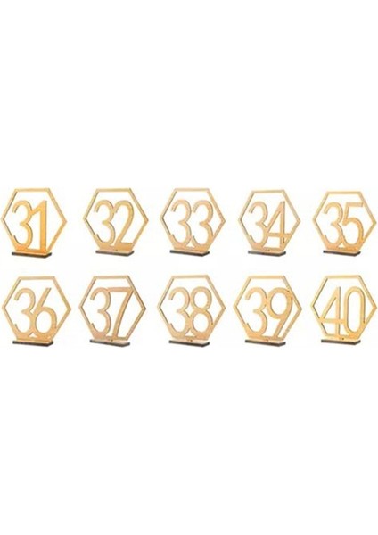 31 Ila 40 Ahşap Masa Numarası Burcu Altıgen Numarası Burcu Nişan Düğün Parti Için Koltuk Numarası Burcu Olay Dekorasyon Malzemeleri Ev Dekor (Yurt Dışından)