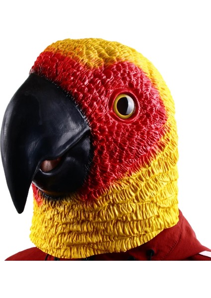 Sarı Papağan Maskesi Yenilik Papağan Maskesi Lateks Başlık Hayvan Kartal Güvercin Kuş Kask Cadılar Bayramı Kostüm Karnaval Cosplay Parti Hayvanat Bahçesi Masquerade Sahne (Yurt Dışından) modelleri