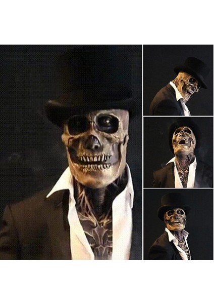 Korkunç Kanlı Ölü Zombi Baş Maskesi Lateks Ürpertici Cadılar Bayramı Kostüm Kafatası Maskesi Parti Cosplay Korku Kanlı Sahne Yetişkin Kostüm (Yurt Dışından) fırsatları