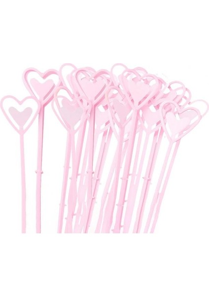 Pembe 100 Adet Kart Tutucu Kalp Şeklinde Çok Amaçlı Çiçek Aranjmanı Buket Düğün Dekorasyon Buket Topper Ev Gereçleri (Yurt Dışından) fiyatları