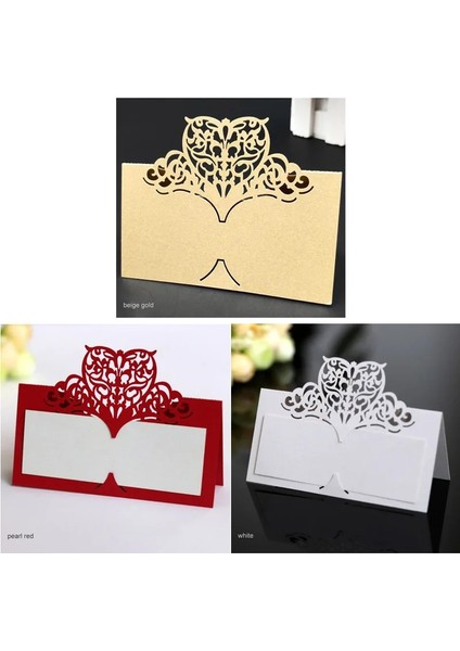 Inci Kırmızı 50 Adet Yer Kartları Koltuk Kartı Düğün Doğum Günü Kelebek Resepsiyon Masası Parti Dekoru Vintage Masa Numarası Adı Lazer Kesim Kalp (Yurt Dışından) fırsatları