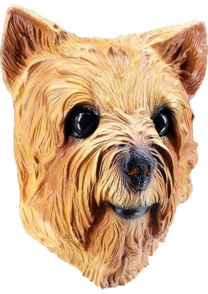 Açık Sarı Lateks Hayvan Gerçekçi Boğa Köpek Labrador Pit Bull Basset Hound Alman Çoban Köpeği Sahne Parti Maskeleri (Yurt Dışından)