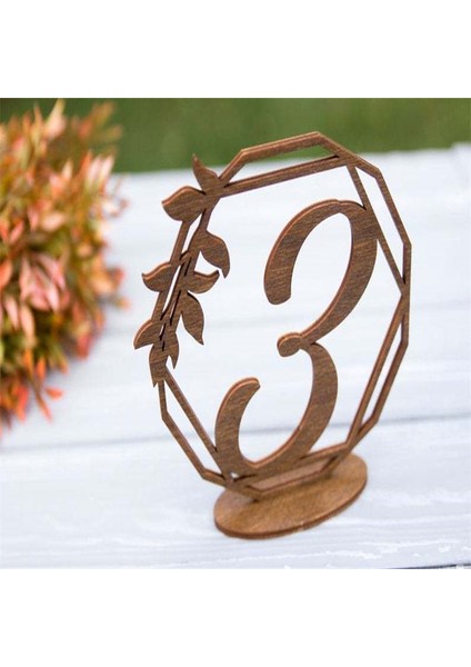 11-20 10 Adet Yaratıcı Ahşap Delikli Numarası Yer Kartları Düğün Masalar Için Centerpieces Otel Restoran Tatlı Masa Dijital Kart (Yurt Dışından) fiyatları