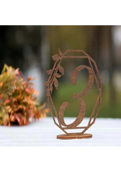 11-20 10 Adet Yaratıcı Ahşap Delikli Numarası Yer Kartları Düğün Masalar Için Centerpieces Otel Restoran Tatlı Masa Dijital Kart (Yurt Dışından) modelleri