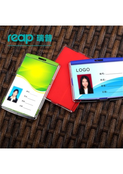 Mavi Dikey Standart Reap 7117 Boyutu 54*86MM Kordon Olmadan Kimlik/ic Kart Tutucu Etiket Rozeti Çocuklar Için Isim Etiketi Okul Kampı Ofis Iş (Yurt Dışından) indirimleri