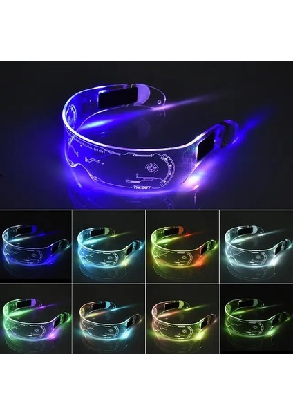 7 Renk LED Işıklı Renkli Gözlük LED Gözlük El Tel Neon Işık Up Vizör Gözlük Bar Parti Eyeware Cadılar Bayramı Noel Partileri Için (Yurt Dışından)