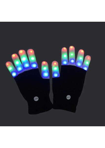Kırmızı Siyah Yanıp Sönen LED Sihirli Eldiven Light-Up Oyuncaklar Karanlıkta Parlayan Oyuncaklar Light Up Parmak Ucu Aydınlatma Oyuncaklar Çocuklar Çocuklar Için 1 Pc (Yurt Dışından)