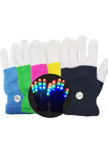 Kırmızı Siyah Yanıp Sönen LED Sihirli Eldiven Light-Up Oyuncaklar Karanlıkta Parlayan Oyuncaklar Light Up Parmak Ucu Aydınlatma Oyuncaklar Çocuklar Çocuklar Için 1 Pc (Yurt Dışından)