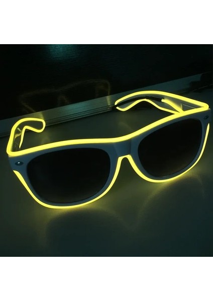 F LED Glow Güneş Gözlüğü Gözlük Moda Neon Işık Up Glow Rave Light Up Kostümleri Glow Parti Malzemeleri Cadılar Bayramı Dekorasyon (Yurt Dışından)