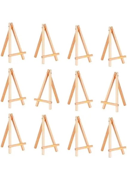 Büyük 12 Adet Mini Şövale Düğün Ahşap Kart Tutucu Dıy Sanatçı Düğün Masa Numarası Yer Adı Kartı Fotoğraf Standı Ekran Tutucu (Yurt Dışından)