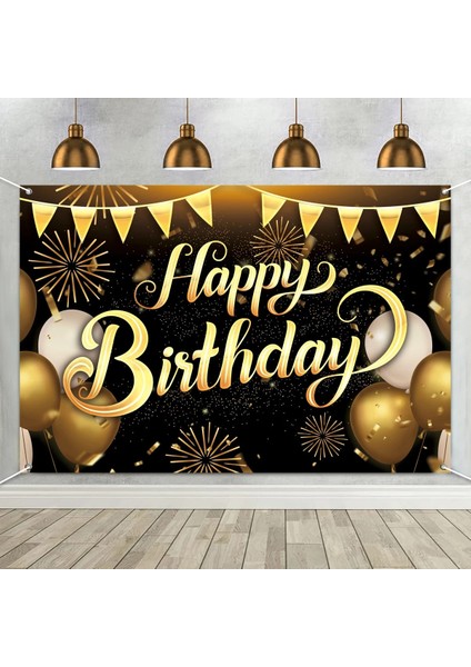 Stil 2 Siyah Altın Doğum Günü Arka Plan Afiş Altın Glitter Fotoğraf Standında Zemin Asılı Bayrak Mutlu Doğum Günü Partisi Dekorasyon Arka Plan (Yurt Dışından) modelleri