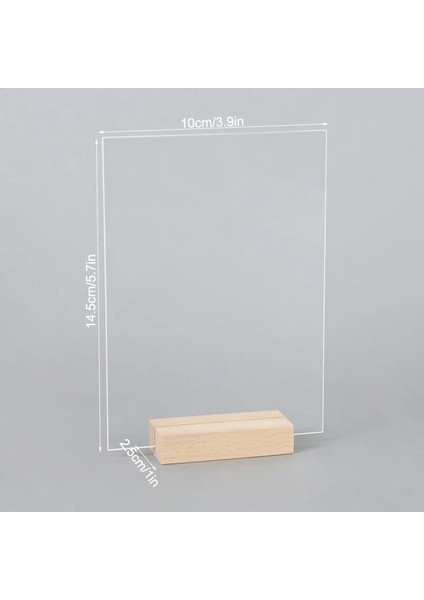 B03 Akrilik Masa Burcu Tutucu Ahşap Tabanlı Düğün Masa Temizle Burcu Numarası Yer Kartı Ekran Standı Restoran Otel Dekor Için (Yurt Dışından)