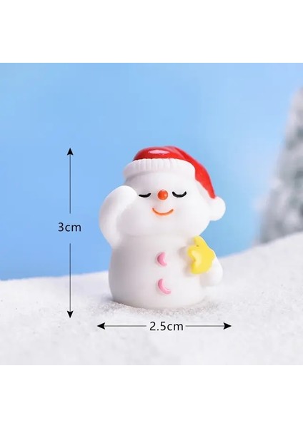 Stil 1 1 Pc Mini Reçine Noel Baba Kardan Adam Heykelcik Bonsai Süs Mikro Manzara Noel Süslemeleri Noel Süs Ev Dekor (Yurt Dışından)
