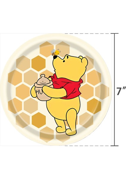 PLATES-9INCH-10PCS Disney Winnie The Pooh Tema Doğum Günü Partisi Dekoru Tabaklar Bardaklar Peçeteler Balon Tek Kullanımlık Sofra Malzemeleri Seti Çocuk Oyuncakları (Yurt Dışından) fırsatları