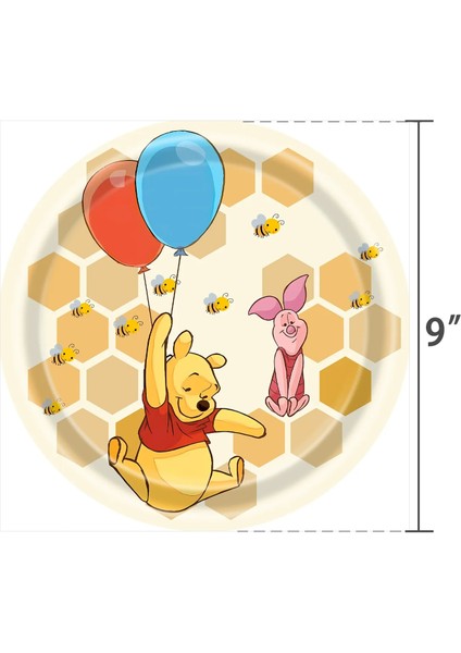 PLATES-9INCH-10PCS Disney Winnie The Pooh Tema Doğum Günü Partisi Dekoru Tabaklar Bardaklar Peçeteler Balon Tek Kullanımlık Sofra Malzemeleri Seti Çocuk Oyuncakları (Yurt Dışından) indirimleri