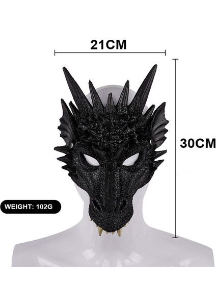 Maske-Siyah Erkek ve Kız Çocuk Cosplay Ejderha Kostüm Cadılar Bayramı Dekor Karnaval Parti Hayvan Kostüm Partisi Çocuk Kanat Maskesi ve Kuyruk Cosplay Set (Yurt Dışından) fiyatları