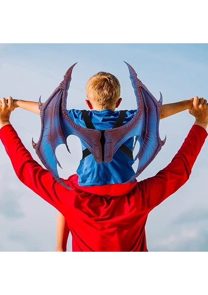 Maske-Siyah Erkek ve Kız Çocuk Cosplay Ejderha Kostüm Cadılar Bayramı Dekor Karnaval Parti Hayvan Kostüm Partisi Çocuk Kanat Maskesi ve Kuyruk Cosplay Set (Yurt Dışından) fırsatları