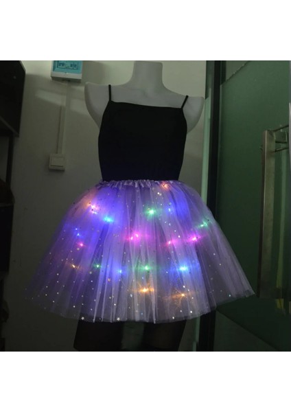 2-8 Yıl Kızlar Için Siyah Glow Kız Kadın Yıldız LED Tutu Işık Etek Doğum Günü Partisi Kostüm Topu Düğün LED Elbise Bale Giyim Noel Cadılar Bayramı (Yurt Dışından) fiyatları