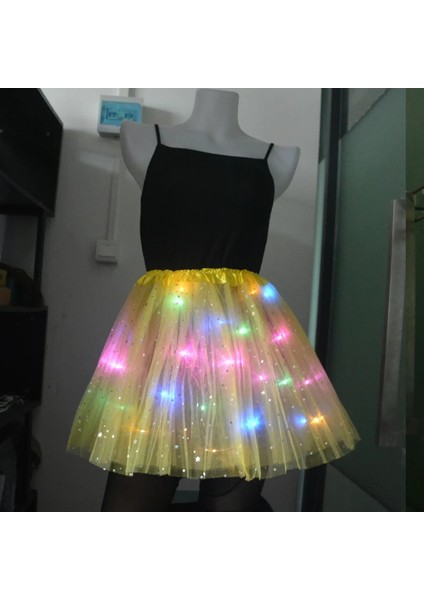 2-8 Yıl Kızlar Için Siyah Glow Kız Kadın Yıldız LED Tutu Işık Etek Doğum Günü Partisi Kostüm Topu Düğün LED Elbise Bale Giyim Noel Cadılar Bayramı (Yurt Dışından) modelleri