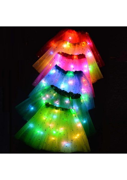 2-8 Yıl Kızlar Için Siyah Glow Kız Kadın Yıldız LED Tutu Işık Etek Doğum Günü Partisi Kostüm Topu Düğün LED Elbise Bale Giyim Noel Cadılar Bayramı (Yurt Dışından) indirimleri