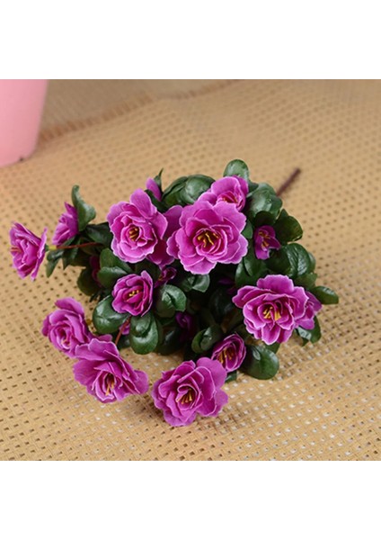 Gül Kırmızı Güz Açık Yapay Kırmızı Açelya Çiçek Çalılar Yüksek Kaliteli Uv Dayanıklı Sahte Çiçekler Ev Dekor Bahçe Için Küçük Süslemeler (Yurt Dışından)