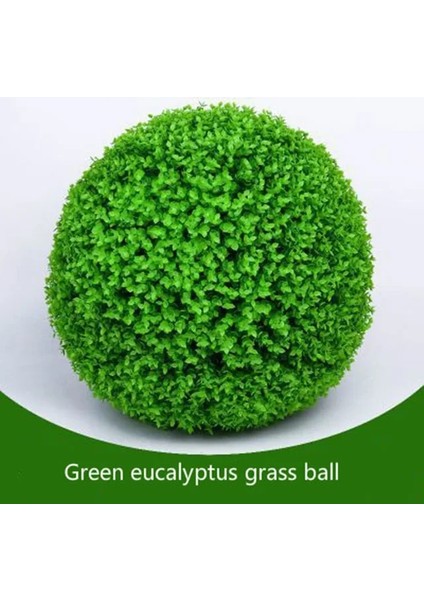 Okaliptüs 30 cm Büyük Milan Çim Topu Yapay Bitkiler Plastik Okaliptüs Topları Düğün Ev Dış Dekorasyon Bonsai Sahte Çim (Yurt Dışından)