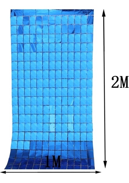 Koyu Mavi 2MX1M Parti Arka Plan Perde Payet Zemin Düğün Mutlu Doğum Günü Bebek Duş Payet Duvar Glitter Arka Plan Folyo Perde (Yurt Dışından)